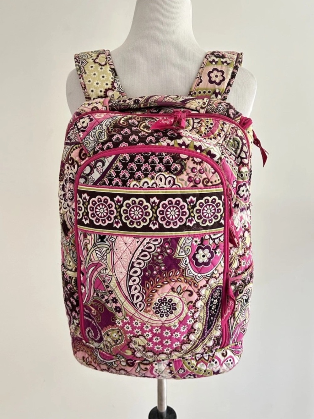 Vera Bradley | Campus Backpack Pink Very Berry Paisley Computer Travel Bag